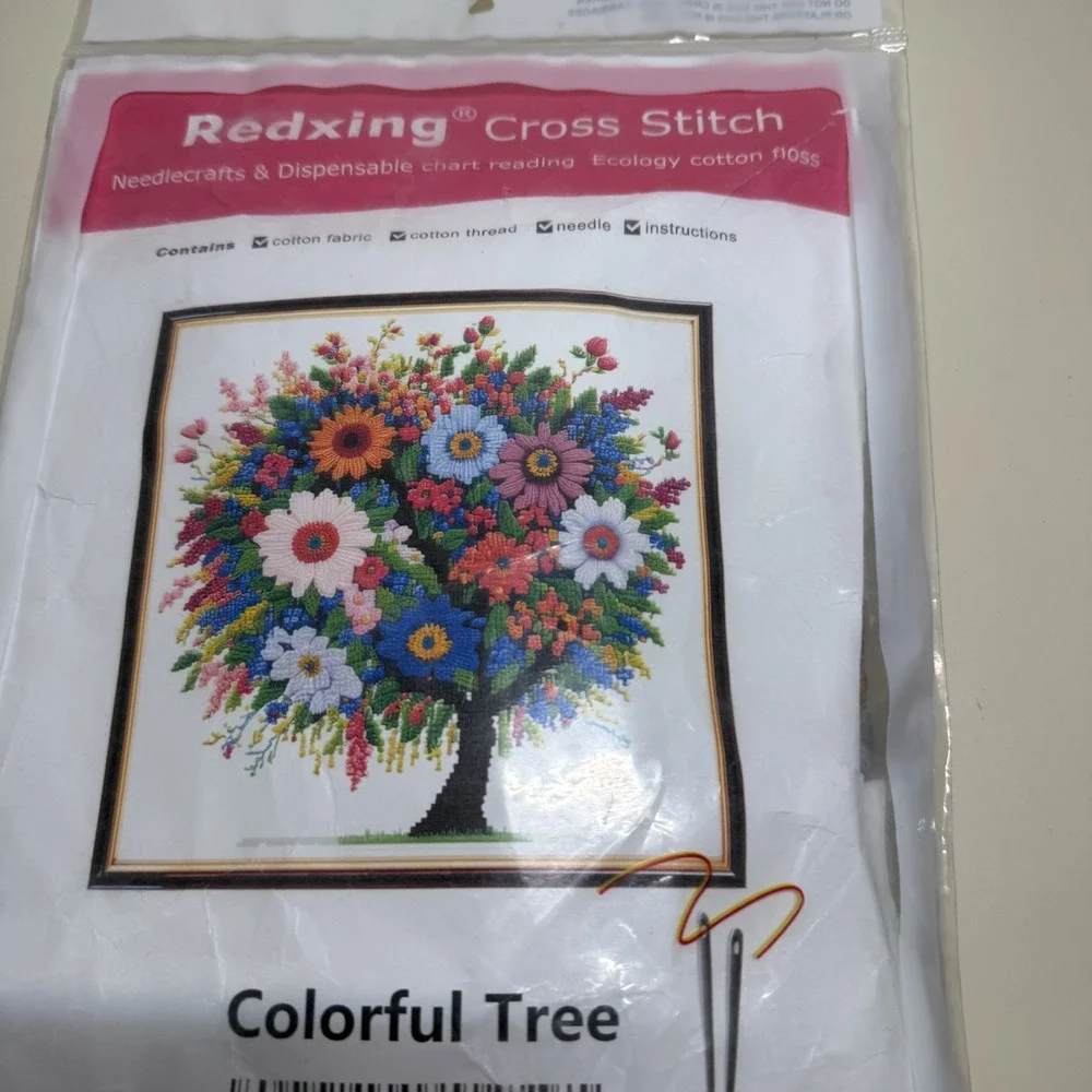 Redxing Cross Stitch Kit 11CT 3 Stands 45/45 cm  New